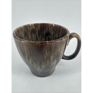 Brown Drip Glaze Coffee Tea Mug Cup 8 oz Vintage 1960’s Cannonsburg USA